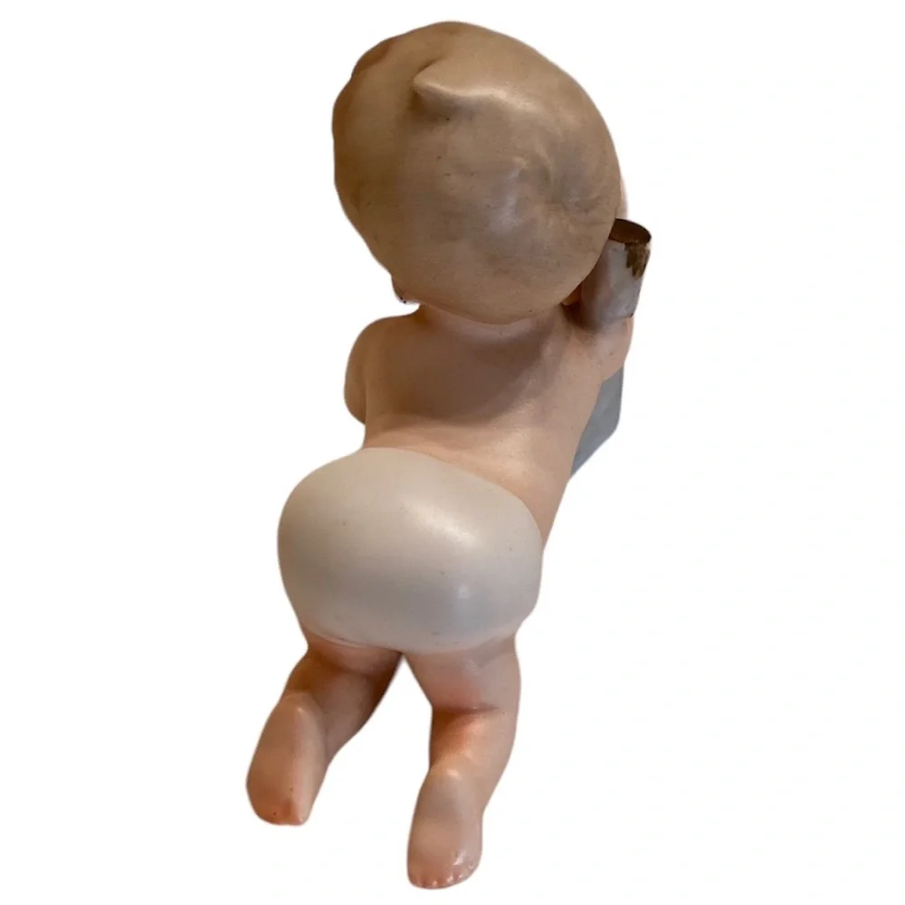 Vintage 1962 Napco C 5480 Porcelain Piano Baby Collectible Antique Figurine